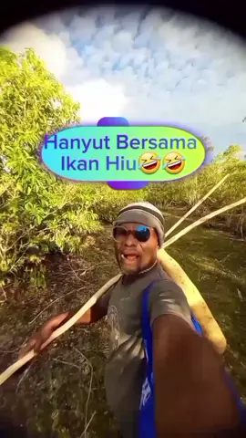 Hanyut Bersama Ikan Hiu di Pa tai #Komedianpendek#Hiburantertawa