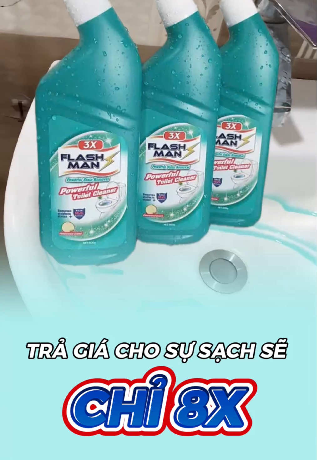 🧼 Tôi đã phải trả giá cho sự sạch sẽ này… mà cái giá chỉ 85K cho 3 chai! 😳 #flashman #nuoctayboncau 