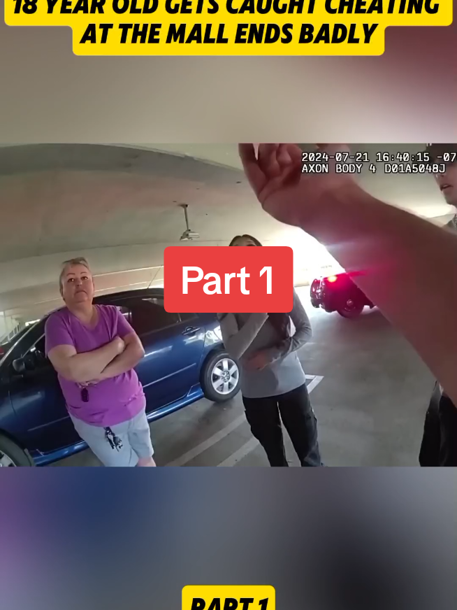 Part 1, 18 Year Old Gets Caught Cheating at the Mall Ends Badly. #cops #copsontiktok #copsoftiktok #bodycam #fypシ 