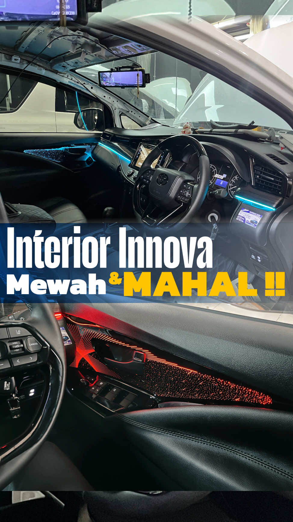 MODIF INTERIOR INNOVA SEMEWAH & SEMAHAL INI ?? WITH OEM SET AMBIENCE LIGHT Ambience light OEM khusus untuk Innova ini bukan cuma lampu biasa—tapi upgrade suasana kabin yang langsung terasa begitu dinyalakan. Sudah satu paket dengan panel bawaannya, jadi pemasangan rapi, presisi, dan tetap mempertahankan look original. Cocok banget buat yang pengen tampilan interior lebih mewah tanpa ribet bongkar-bongkar. Pas banget buat perjalanan malam atau sekadar bikin kabin berasa kayak lounge berjalan. Garudajaya Modifikasi Semarang (Dr Cipto 143 Semarang), •Contact Us WA / TELFON (Harga, Konsultasi, Detail)  Admin 1 : 081-824-9796 Admin 2 : 081-665-4709 Admin 3 : 0856-4280-0801 Admin Kantor : 0813-2808-8776 Tiktok @garudajayamodifikasi @modifikasihiace #pajeromodifikasi #bodykitpajero #bodykitplastik #pajerosportindonesia #innovareborn                          