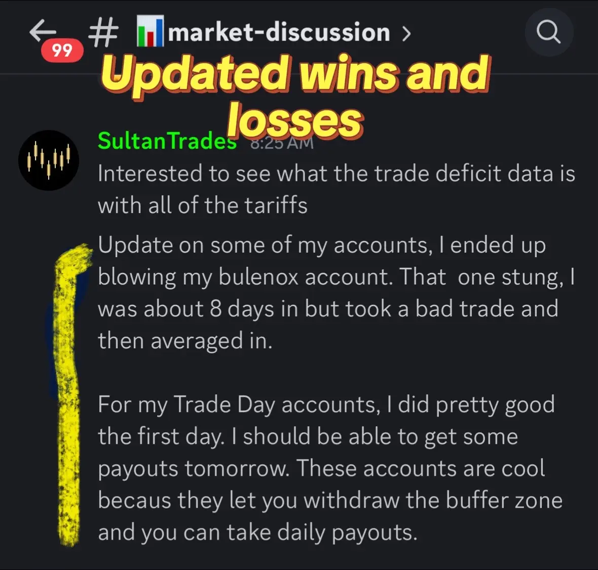 Updated wins and losses  #SULTANTRADES 