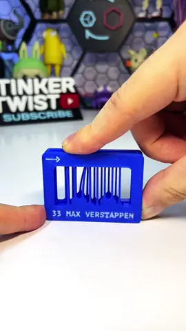 3D Printed Musical Fidget Carte Blanq & Maxx Power - 33 Max Verstappen  #3dprinting #3dprint #3d #asmr #satisfying #music #fidget
