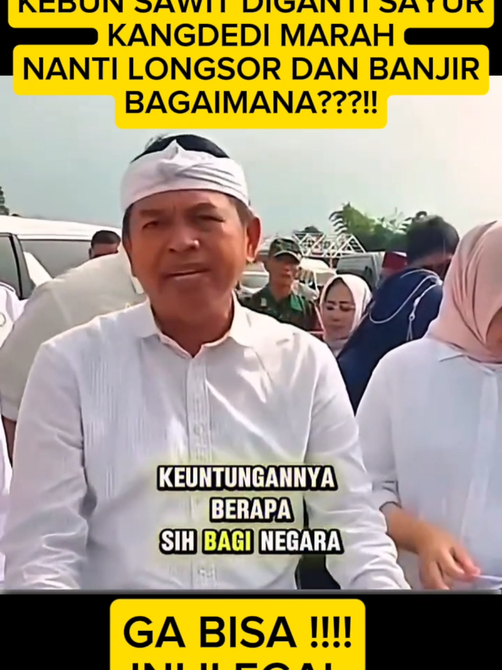 rubah kebun sawit ke sayur kangdedi marah,,kalo longsor bagaimana?#kdm #kangdedi 
