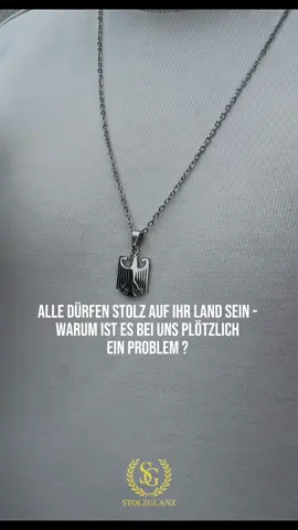 Was ist deine Meinung ?  Hol dir unsere Adler Kette, absofort erhältlich in der Farbe Gold und Silber, in der Größe 45cm und 60 cm auf www.stolzglanz.de #deutschland #heimatliebe #stolzsein #patriotismus #schwarzrotgold #meinland #tiktokgermany #tiktokshop #trend #statment #foryou #foryoupage#stolzglanz