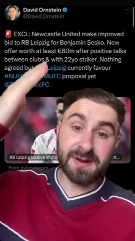 BENJAMIN SESKO TO NEWCASTLE⚫️⚪️ OR MAN UTD🔴? #nufc #newcastleunited #PremierLeague #footballtiktok #footballvideo #prem #transfermarkt 