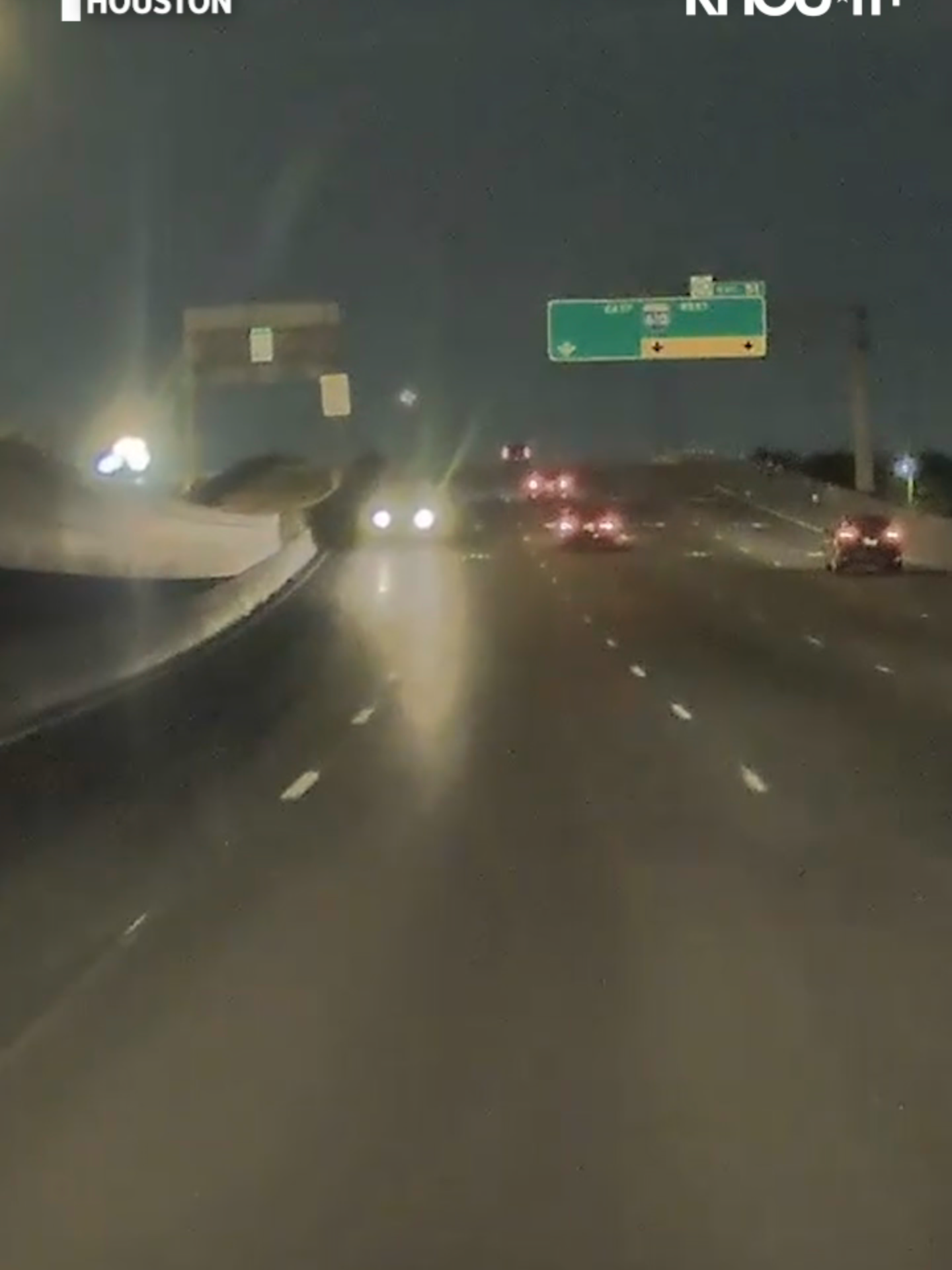 Dashcam video captured a wrong-way driver on the North Freeway in Houston. Police say the driver caused a chain-reaction wreck. Fortunately there were no serious injuries. #houston #wrongway #FYP