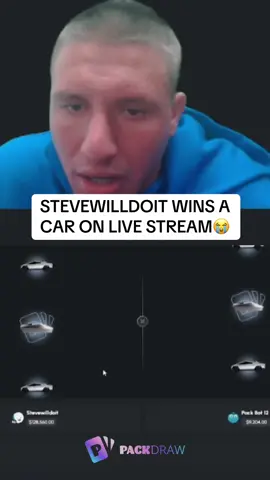 STEVEWILLDOIT WINS A CAR ON LIVE STREAM😭 #kickstreaming 