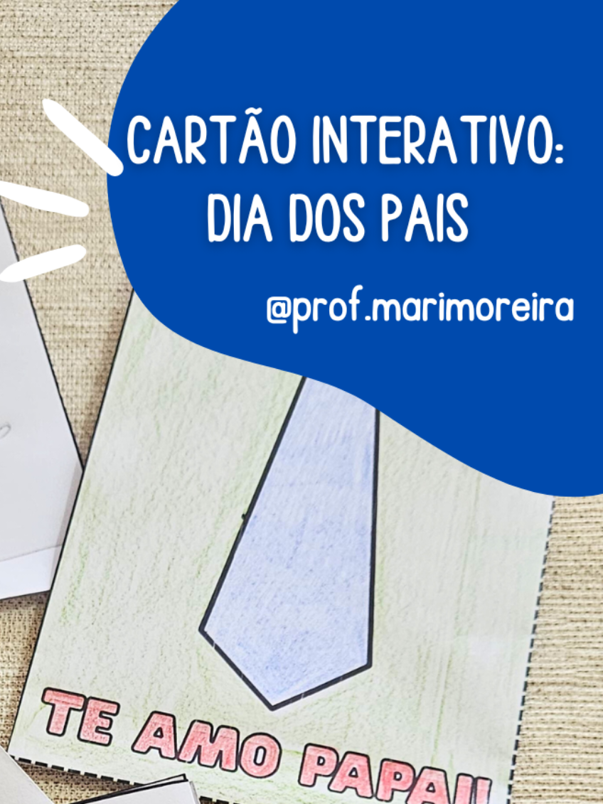 👔 Cartão Interativo de Dia dos Pais 💙 Uma lembrancinha criativa, afetiva e cheia de significado para esse Dia dos Pais! Nosso Cartão Camisa & Gravata é uma atividade interativa onde os alunos montam, colorem e escrevem uma mensagem especial escondida sob a gola dobrável da camisa. Um toque fofo que emociona! ✂️ Envolve recorte, pintura, escrita e muito amor! 💰 Apenas R$ 4,50 📲 Garanta já o seu no site: www.profmarimoreira.com LINK NA BIO . . . #diadospais #cartãodiadospais #lembrancinhadiadospais #cartãocriativo #atividadetemática 