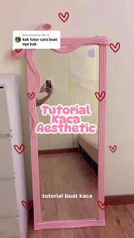 Membalas @Riki 13 maapkenn guys aku baru sempet upload tutornyaa, besok aku up yg tutor pita nya ya soalnya aku ga smpet record pas buat kemarin huhuu  #kacaaesthetics #DIY #mirror #diykaca #foryoupage 