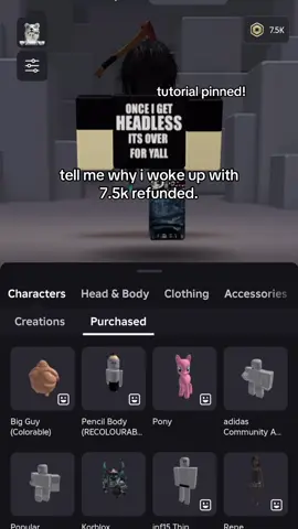 tutorial pinned!#fyp#robloxfyp#ugc#robloxugc##headless#robloxfyp#evade#emo#contentcreator#fy#blowup #method#evade#feed#adoptme#robloxfits 
