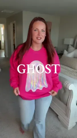 It’s spooky season!! #Ghost # #GhostSweater #HalloweenApparel #HalloweenSweater #Halloween # #GhostApparel #SpookyGirl #Spooky #PinkGhost 