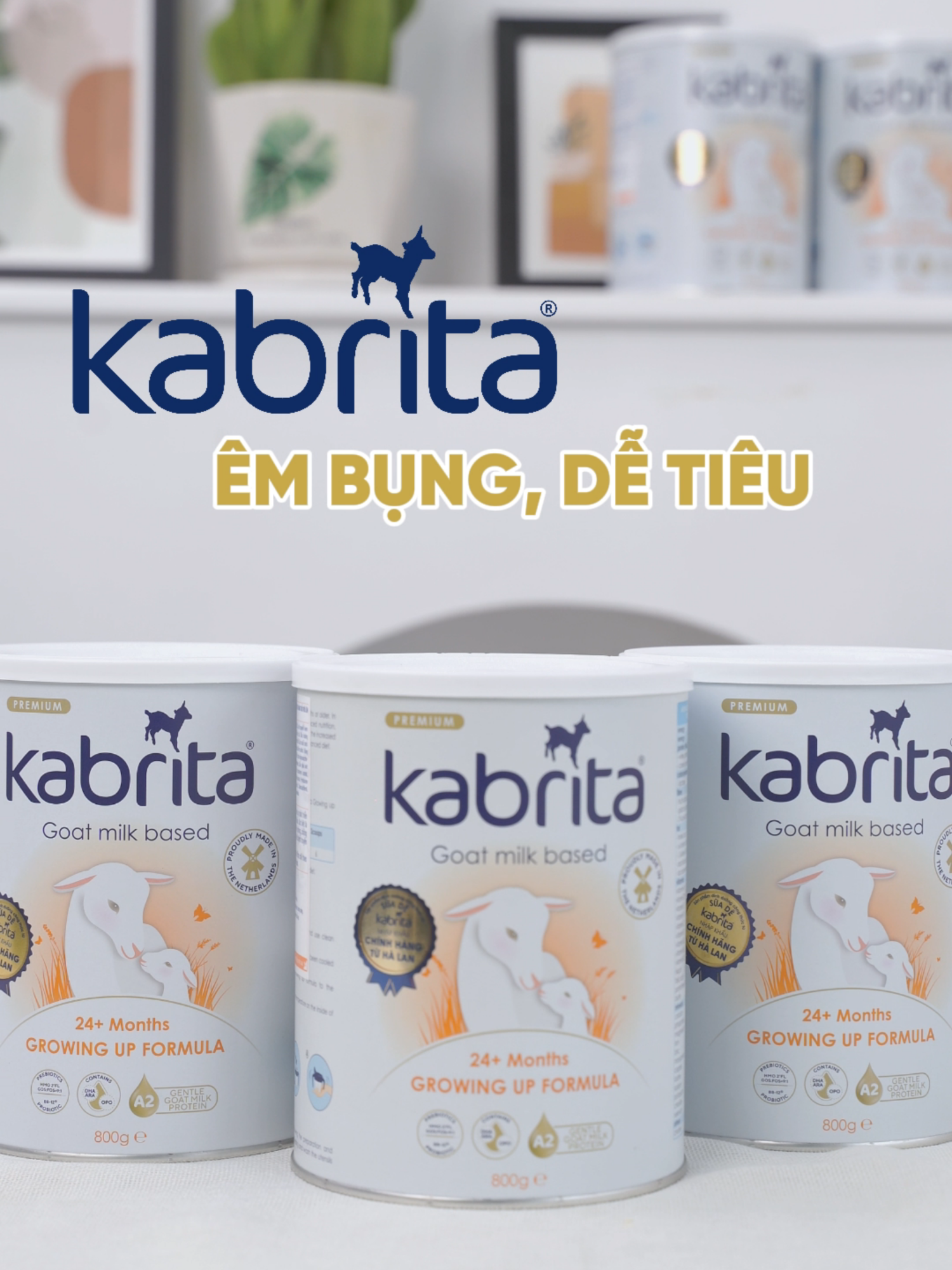 Không chỉ là dinh dưỡng, sữa dê Kabrita Premium là người bạn đồng hành dịu lành giúp mẹ nuôi dưỡng hệ tiêu hóa êm ái, cho bé yêu ngủ ngon, lớn khôn tự nhiên từng ngày ♥️. #Kabrita #SuadeKabrita