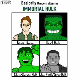 Immortal Hulk in a nutshell  #art #hulk #fyp #marvel #memes
