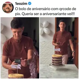 O bolo de aniversário com arcode de pix. Queria ser a aniversariante vei!!! Siga nossa tiktok para ganhar um bolo desse 🤭 #fpy #viral #fpyシ 