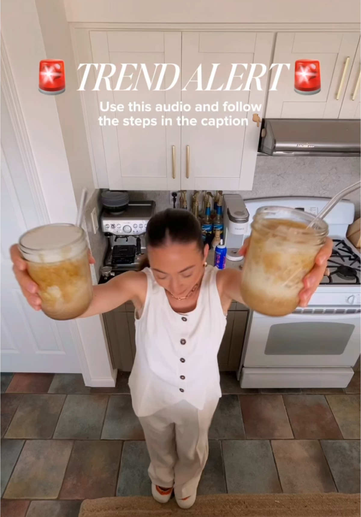 TRENDING AUDIO ALERT 🚨 Honestly this one is so much fun😁 Here’s how to apply it to your content this week 👇🏽 1. Set up your phone at this high angle looking down at you. Make sure to use the 0.5 lens! 2. Film yourself doing any niche related activity! Putting on an outfit, making your coffee, packing for a trip, etc. 3. HAVE FUN WITH IT! Get some moments dancing, posing, leaning into the camera, holding up objects etc. 4. When you edit, only leave in key moments or the most fun moments!  PRO TIP: I kept each clip shorter than 0.5 seconds. If there was a moment I wanted to include that was longer than 0.5 seconds, I just sped the clip up to fit the pacing that I wanted! I basically cut down a 24 minute video of me making coffee into this 11 second video🤣 Enjoy creating! #trendingnow #ᴛʀᴇɴᴅᴀʟᴇʀᴛ #trendingaudio❤️ 
