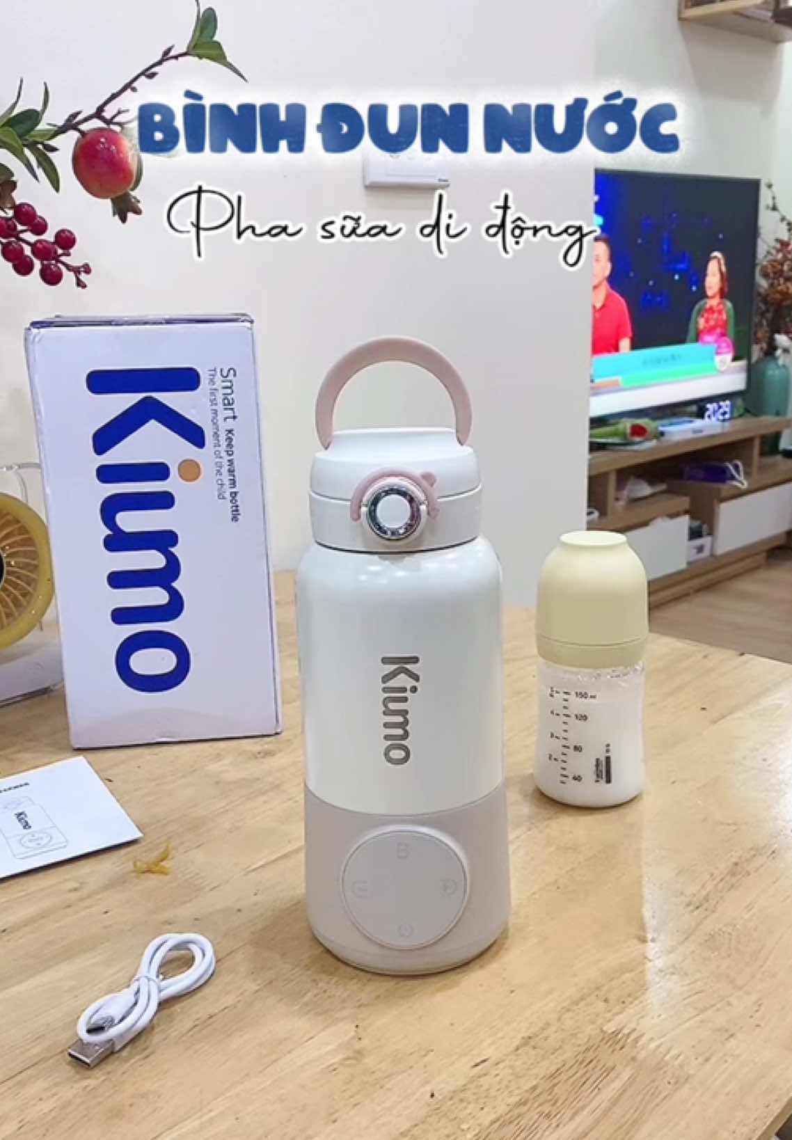 Bình đun nước pha sữa cầm tay đi động Kiumo dùng ổn phết nha các bà ơi #kiumo #binhdunnuoc #binhdunnuocphasua #maydunnuocphasua #maydunnuocphasuadidong 