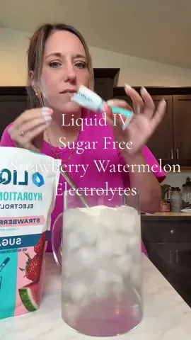 The sugar free strawberry watermelon electrolyte drink by Liquid IV is so crispy fresh and amazing! @Liquid I.V. #liquidiv #liquidivstrawberrywatermelon #electrolytes #electrolytedrink #electrolytepowder #watertok #hydration #tiktokshopcreatorpicks  #tiktokshopmusthaves 