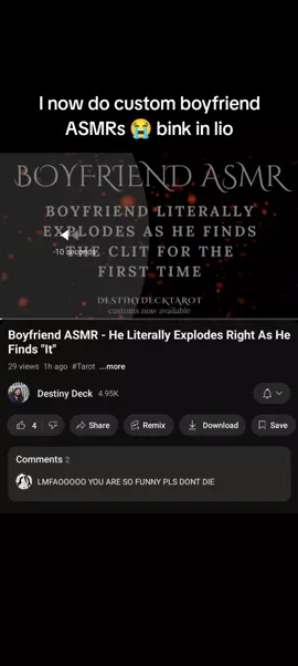 this was one of my favourite ones to do lmfao #boyfriendasmr #asmrtist #asmr #dailytarot 
