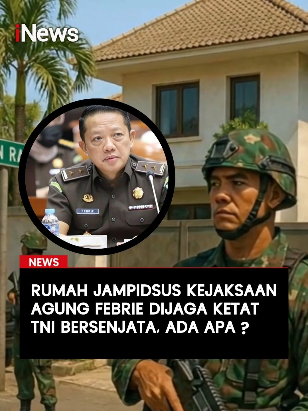 Kejaksaan Agung (Kejagung) buka suara soal kediaman pribadi Jaksa Agung Muda Pidana Khusus (Jampidsus) Kejagung Febrie Adriansyah yang dijaga ketat prajurit TNI. Pengamanan itu dilakukan berdasarkan MoU yang sudah ditandatangani Jaksa Agung ST Burhanuddin dan Panglima TNI Jenderal Agus Subiyanto. 