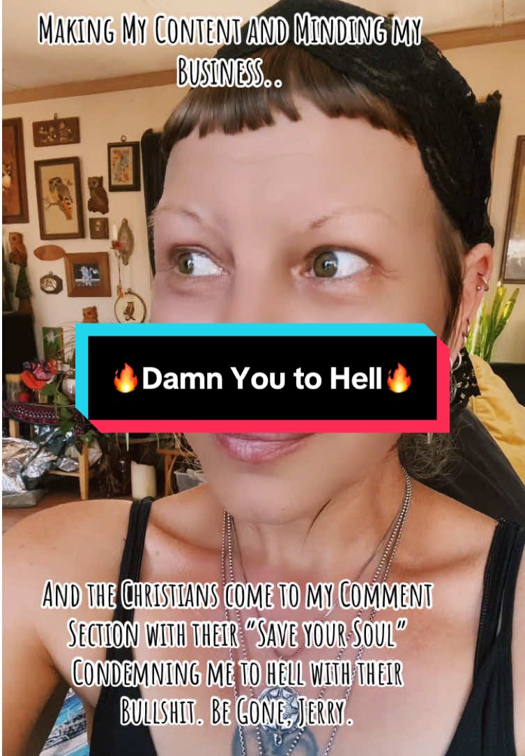Isn’t it wild when the Christians show up with the word of God and spreading Fear instead of Love? I don’t know One Witch that would Spread such Hate, Propaganda and Bigotry to strangers for their Beliefs. Their Mandmade God is not Christian. #christianfolk #biblefolk #paganfolk #witch #damnyoutohell #christianlove #mothermoonmagick 