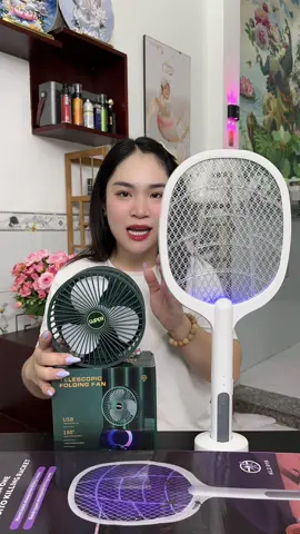 Mua vợt muỗi tặng kèm quạt tích điện các bác ơi