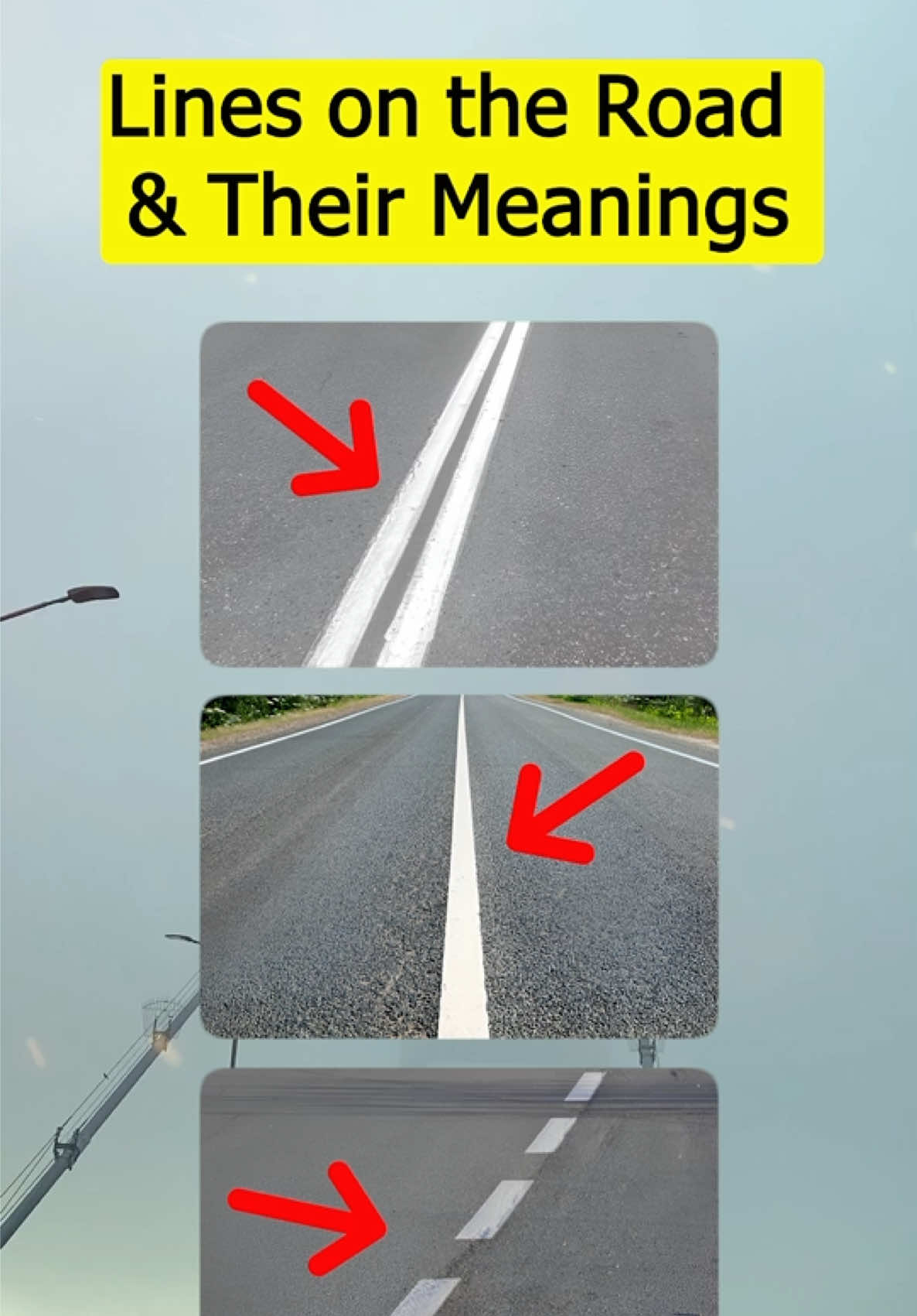 Road Lines Means #roadlines #roadsigns #drivinglessons #driving #roadtok #dmv #trafficrules 