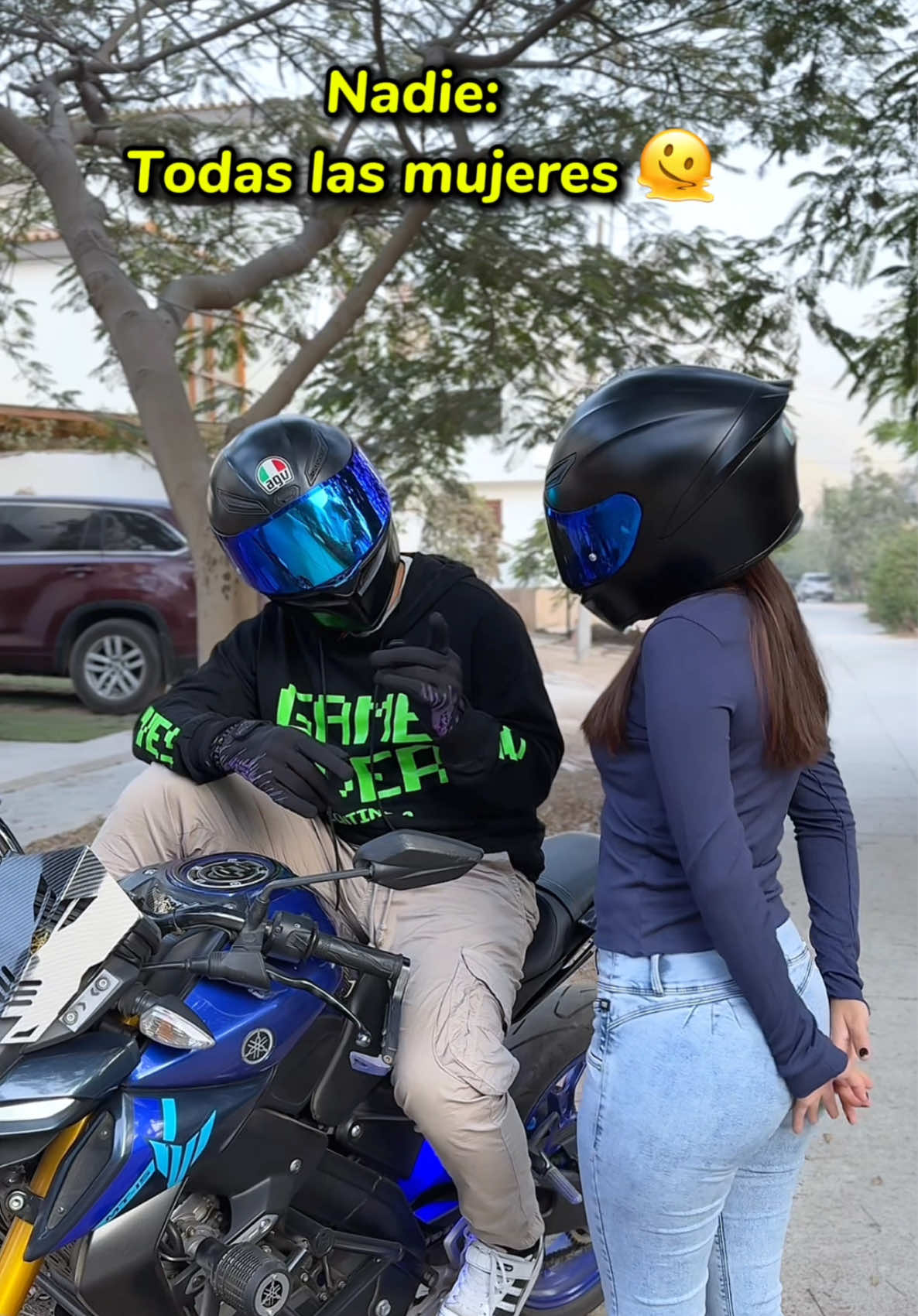 Lógica de mujeres 🫠😬 @𝐉𝐚𝐳𝐦𝐢𝐧 💫 #biker #novios #viral #fypシ゚ #parat 