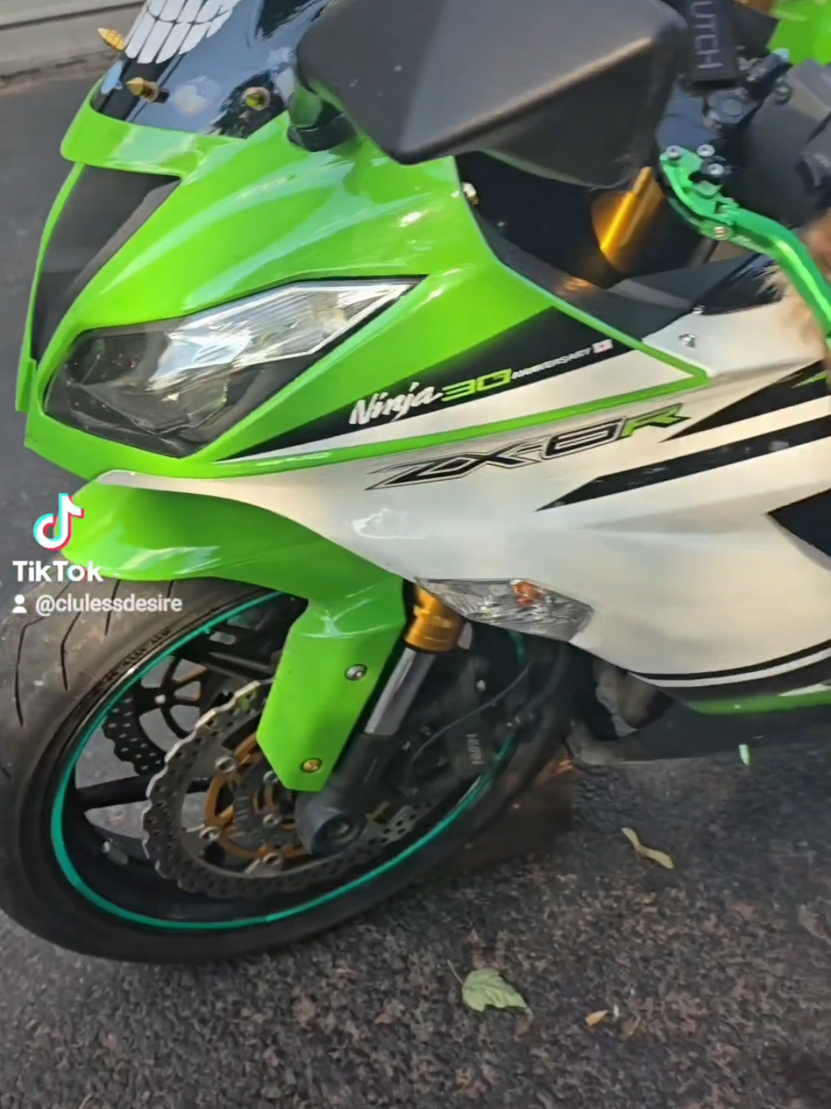Breaking in the new tire.....#foryoupage #ninja #kawasaki #bikergirls 