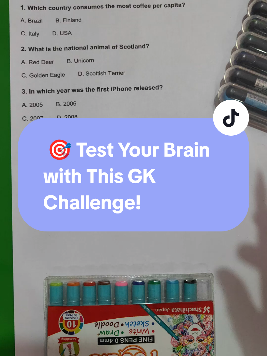 🎯 Test Your Brain with This GK Challenge! #foryou #generalknowledge #quiztime #BrainTest #funfacts 