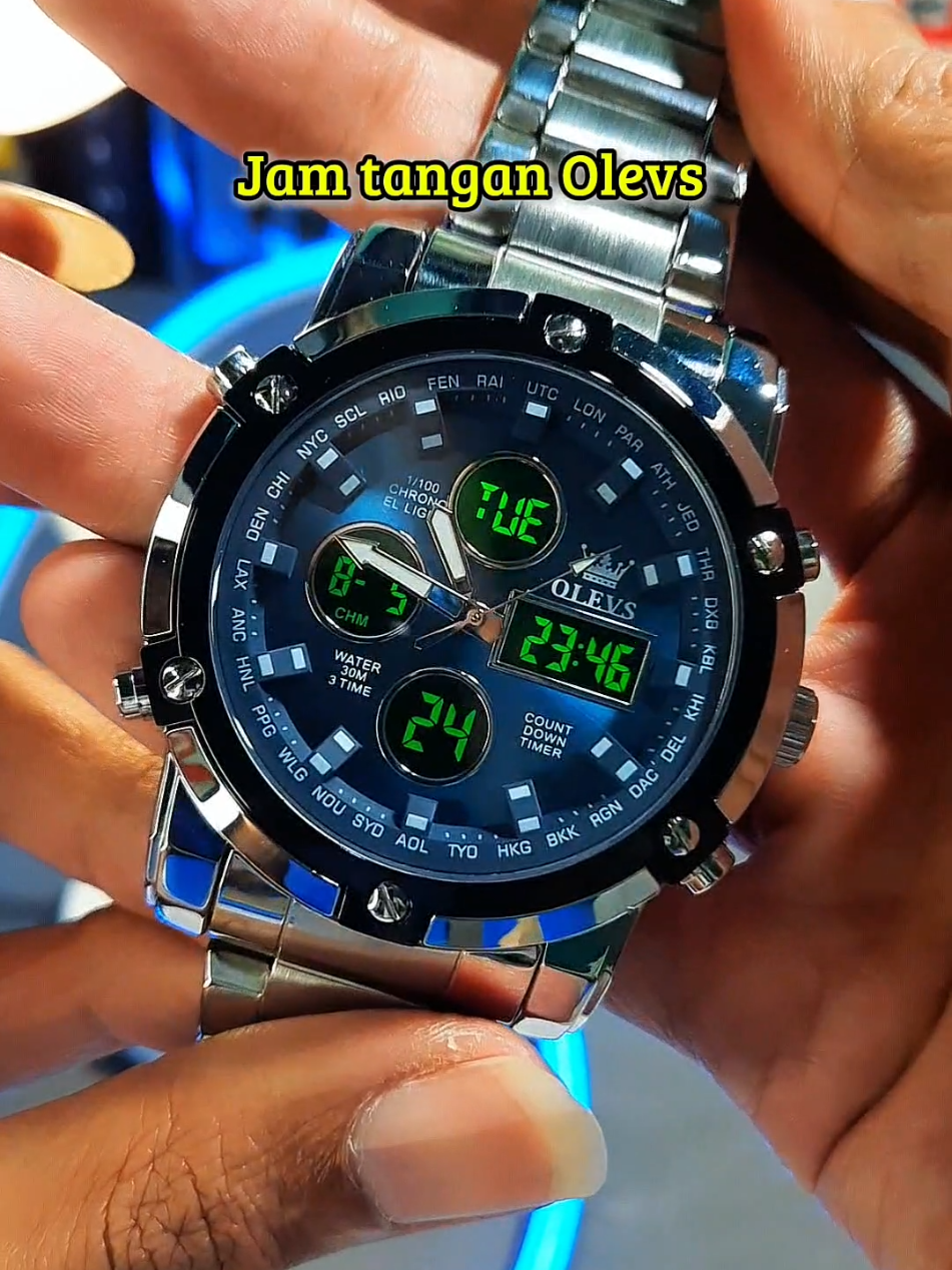 Jam tangan pria Olevs mewah tahan air fitur lengkap melimpah harga murah promo #jamtangan #jamtanganpria #jamtanganmurah #jamtangancowok #jamtangananalog #jamtangandigital #wibgajian 