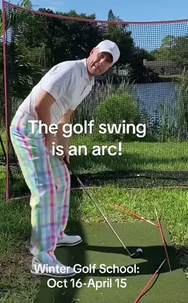 The golfswing is an arc! #golftip #golfswing #stackandtilt 