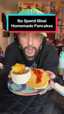Homemade Pancakes with Homemade Peach Brown Sugar Oatmeal #oldpoortips #poorfordummies #financetips #budgetmeal 