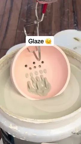 Glazing process > Finished piece #pottery #ceramics #ceramicbowl #berrybowl #strawberries #potterytiktok 