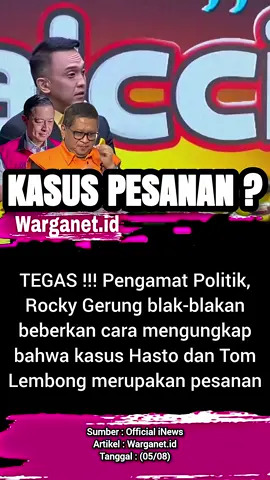 Tom Lembong dan Hasto 