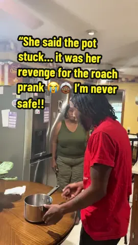 “She said the pot stuck… it was her revenge for the roach prank 😭👵🏾 I’m never safe” #viral #fyp #trending 