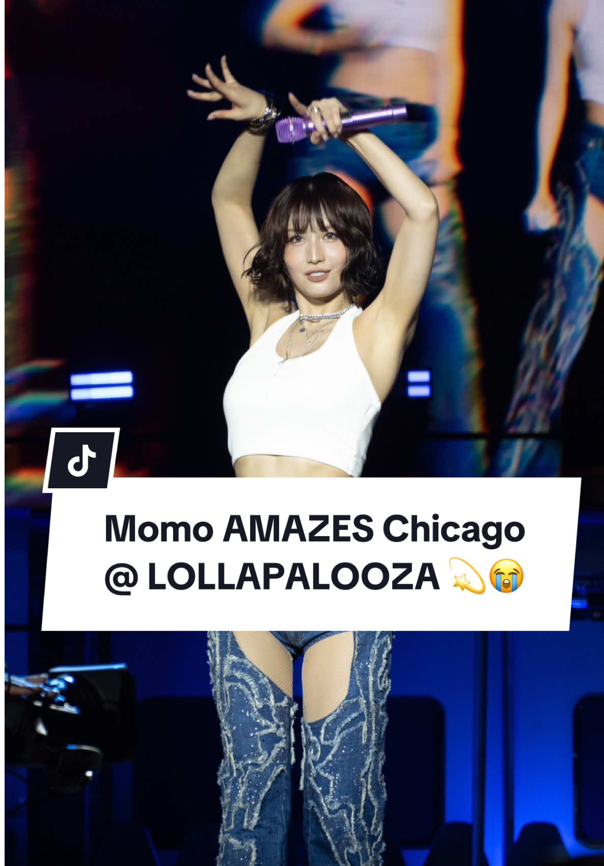 #Momo is absolutely stunning at #Lollapalooza Chicago 💙⚡️ #twice_at_lollapalooza #twicepalooza #twice_tiktok_official 