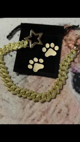 Pet bling, blinging star collar necklace available in sizes for x-small to x-large pets. Quick attach secure lobster clasp makes it easier to put on. #petstarchaincollar #cubanlink #petcollar #petnecklace #dogchaincollar #dogcollar #catcollar #collar #PetsOfTikTok #pets #petaccessories #tiktokshopbacktoschool #fyf #fyp #foryou #US 