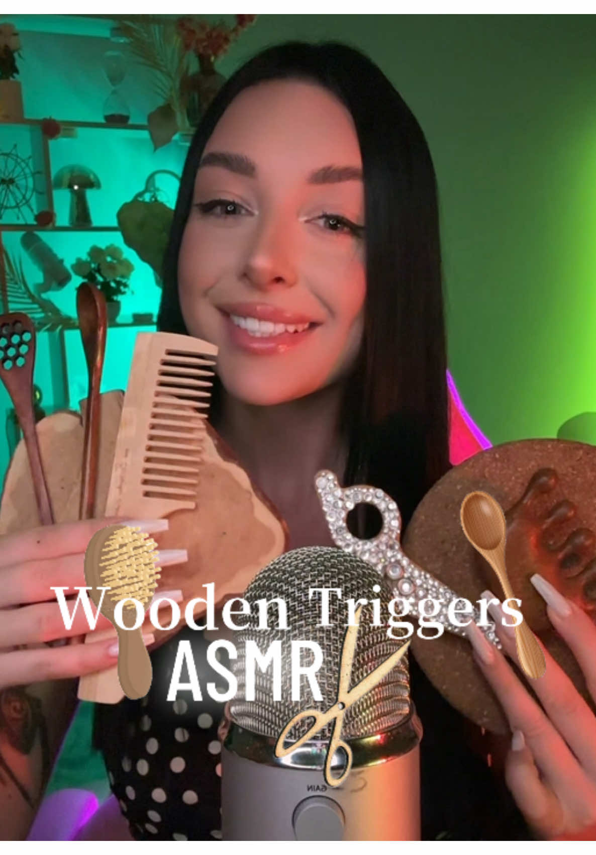 Wooden triggers 🪵#asmrsounds#asmrtiktoks#asmrvideo#asmr 