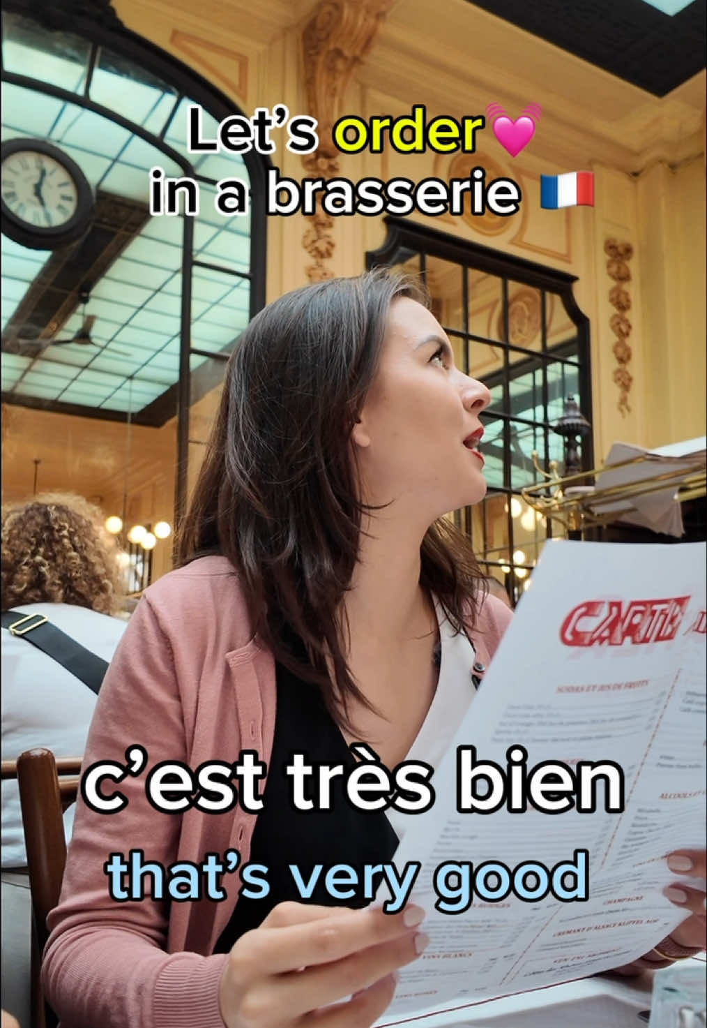 💓Let’s go eat.. 😄 in a French brasserie à Paris ! 🇫🇷 I was craving some bœuf bourguignon 🍽️ ✨ French phrases for your next meal out 💁‍♀️🥖 💛Vous conseillez lequel / laquelle ?” (Which do you recommend?) 💛”Je vais prendre ...” (I’ll have ...) 💛Pour le plat, ce sera...” (For the main course, it will be..) 💛”Une carafe d’eau, c’est très bien.” (A carafe of tap water would be great.) Also let’s not forget to always be polite by greeting and saying thank you ☺️ In the mood for a classic French brasserie vibe? 🥂🇫🇷 #learnfrench #frenchbistro #speakfrench #parisfoodie #easyfrench #francophile #frenchphrases 
