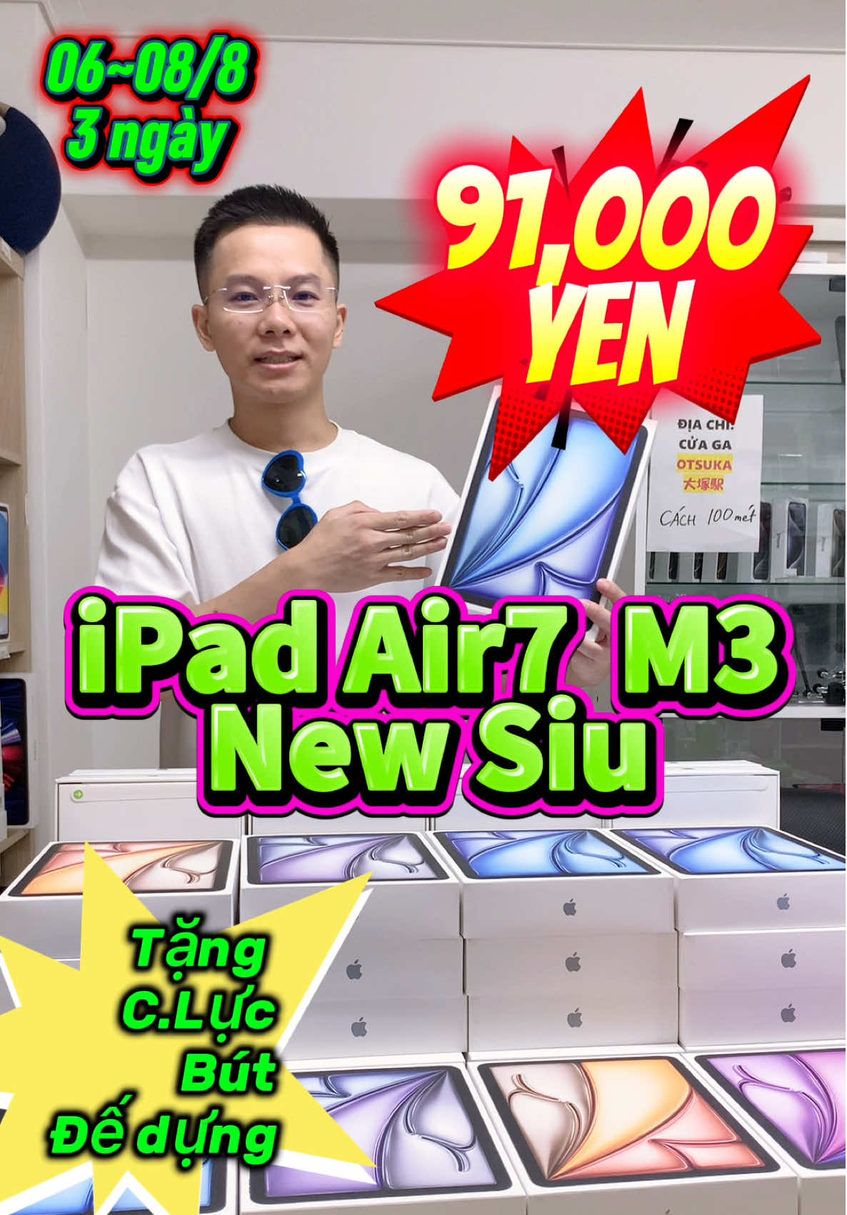 iPad Air7 chip M3. Giá thả ga - Quà Tràn ngập.
