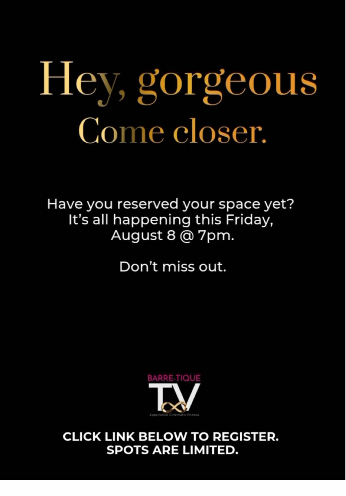 Hey gorgeous… Yeah, you. The one who’s been feeling the shift. The one who knows the stars aren’t just pretty—they’re calling. 🔥 Bonfire & Barre isn’t an event. It’s a frequency. 8.8 Portal. Mount Sinai. 7PM Sharp. Come barefoot. Come bold. Come ready. Limited spots. Unlimited energy. Link below. Let the fire find you.  https://skinn-tique.com/bonfirebarre-portal