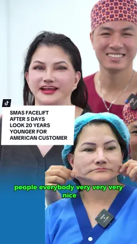 SMAS FACELIFT AFTER 5 DAYS - LOOK 20 YEARS YOUNGER FOR AMERICAN CUSTOMER #facelift #facelifting #xuhuong #xuhuongtiktok #america 
