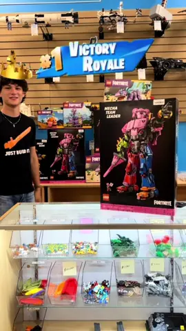 if you wanna get a victory royale like our fortnite expert, fletcher, make sure to buy the new mecha team leader set out now! 👑  . . . #legotiktok #bricksandminifigs #legotok #legostarwars #fortnite