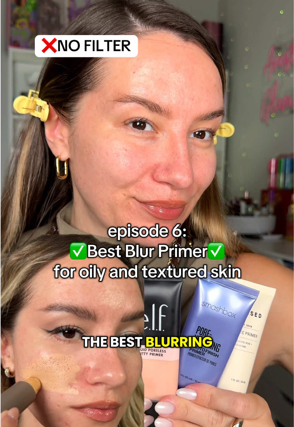 episode 6: BEST BLUR PRIMER✅ for oily and textured skin👀 Today we’re testing out the @Versed Skin Smooth Skin Face Primer☁️ (available at @Ulta Beauty now!) The product feels so velvety and luxurious, providing the most gorgeous “glow from within effect”🫶🏻 Is it the most blurring primer ever? No! It’s water-based and for my acne scars and large pores I do prefer the silicone based primers. However as a makeup base this worked perfectly- makes sits amazing on the skin! If you have minimal skin texture, this is a must have🥰 #blurringprimer #skintexture #texturedskin #oilyskin #largepores #makeupprimer #bestprimer #makeupreview 