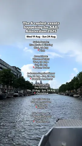 SAIL Amsterdam only happens once every 5 years, so don’t miss this one! ⛵️ #sail #amsterdam #events #august
