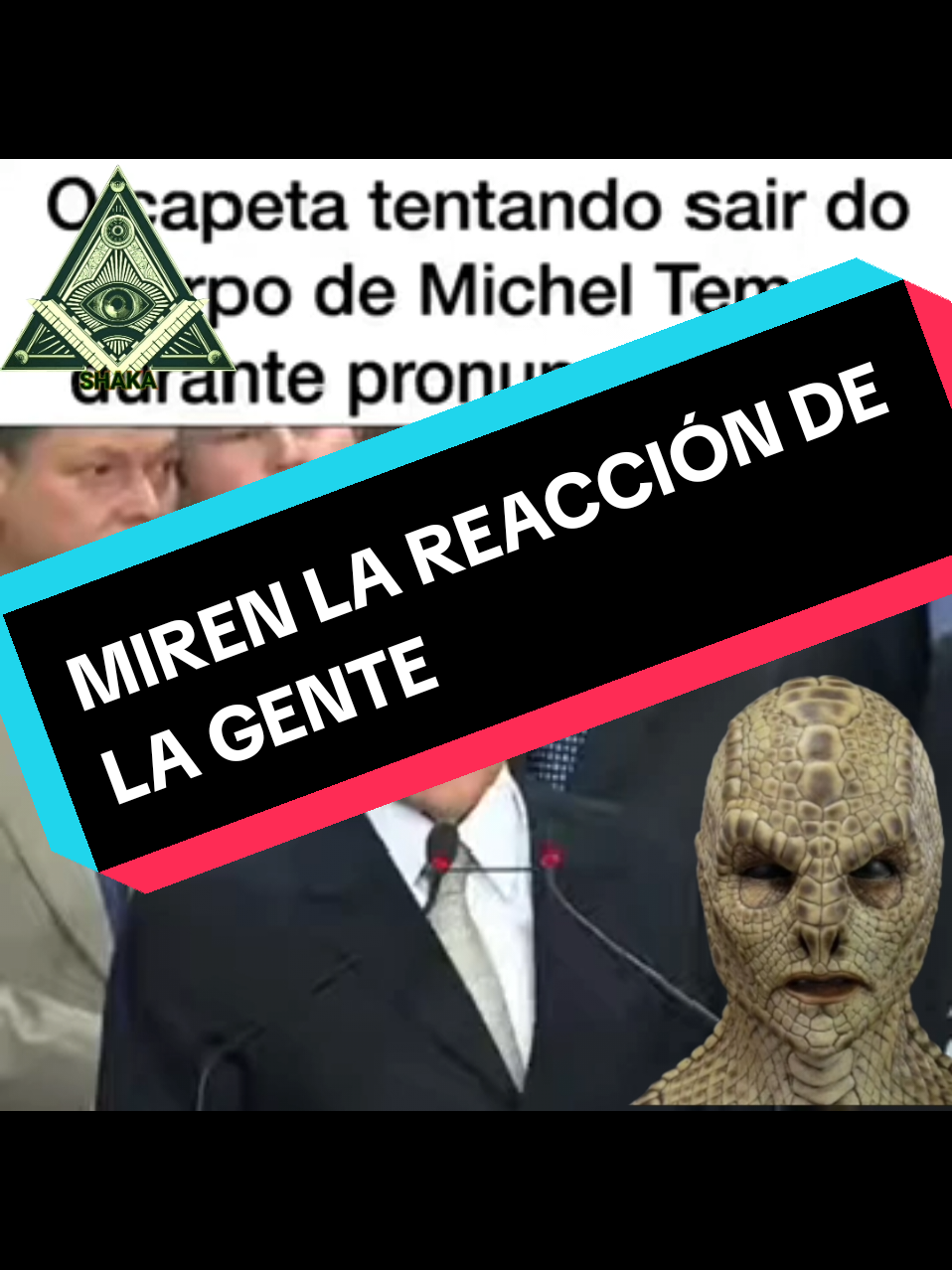 LE CAMBIA LA VOZ A LA DE REPTIL..?? MIREN LA REACION DE LA GENTE A SU ALREDEDOR  #reptil #reptiliano #extraterrestres #aliens #ufo #parati 