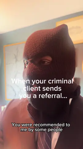 When your criminal client sends you a “referral” 💀 This feels illegal… it really feels illegal. Shoutout to @darshanmagdum for the perfect audio 🔥 #lawyerlife #referralgonewrong #clientstories #funnyreels #lawyertok   