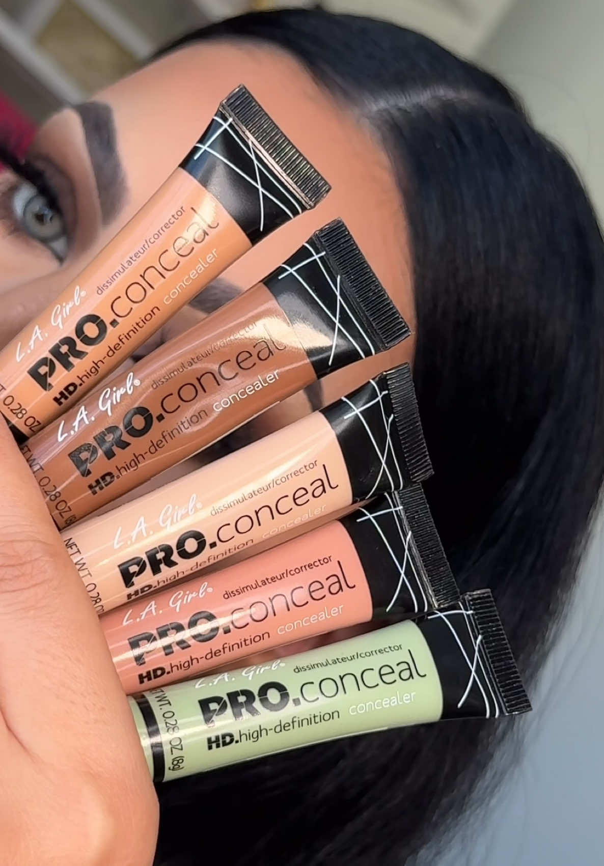Snatched on a budget 💁‍♀️ Used only LA Girl Pro Concealers & Color Correctors @L.A. Girl Cosmetics  and they blend so good!  Pair it with my most used @ONE SIZE BEAUTY POWDER MELT GLASS SETTING SPRAY for seamless blend. 💾 Save this look & tag someone who needs to try these! #affordablemakeup #fullfacemakeup #affordableconcealer #lagirlproconcealer #lagirlprocolorcorrector #elfcosmetics 