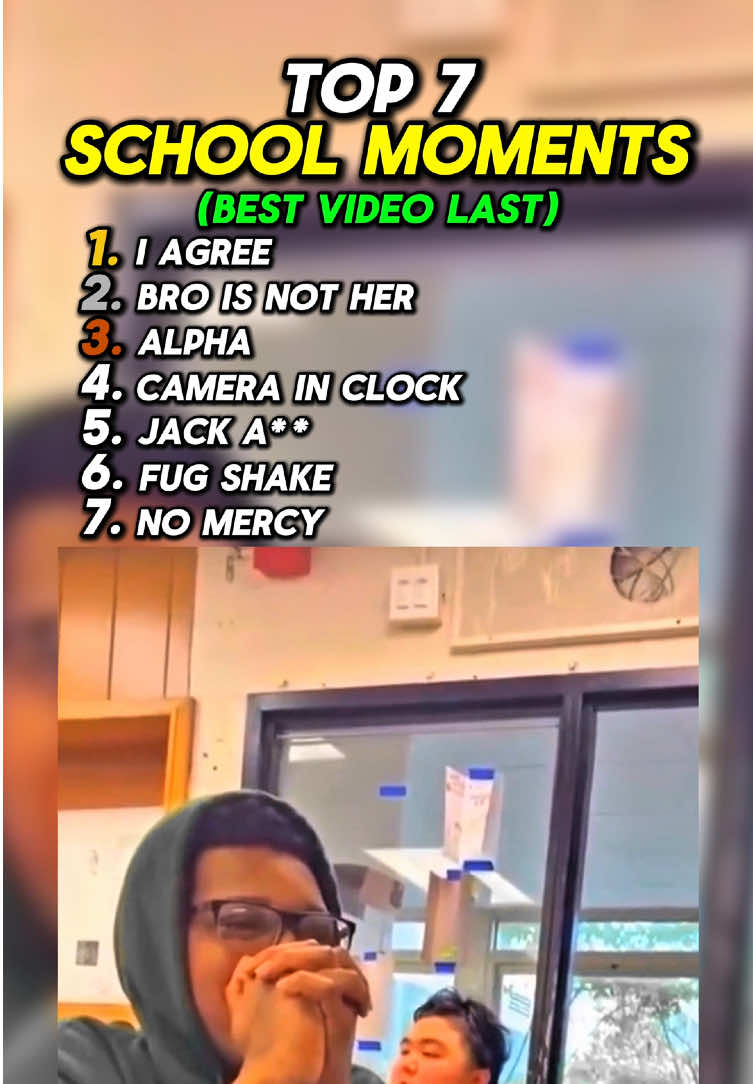 Top 7 school moments - #top5 #school #schoolmemes #funnyschool #ranking 