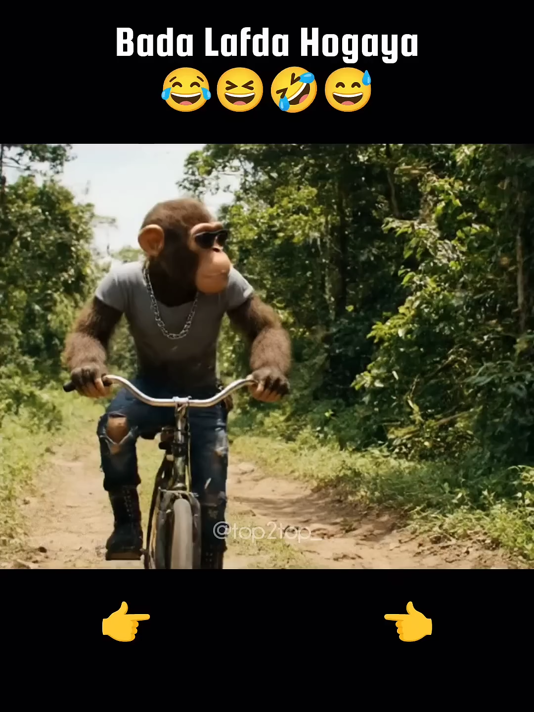 Titaliyaan pocket me gush gaya😅 #funny #aimonkey #comedy #monkey #viral #lafda #gorilla #bee #jungle - Top to Top (1080p, h264)